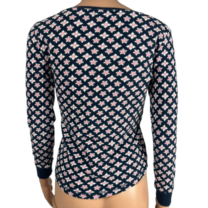 Back view of the Mix Women's Floral Long Sleeve Top
