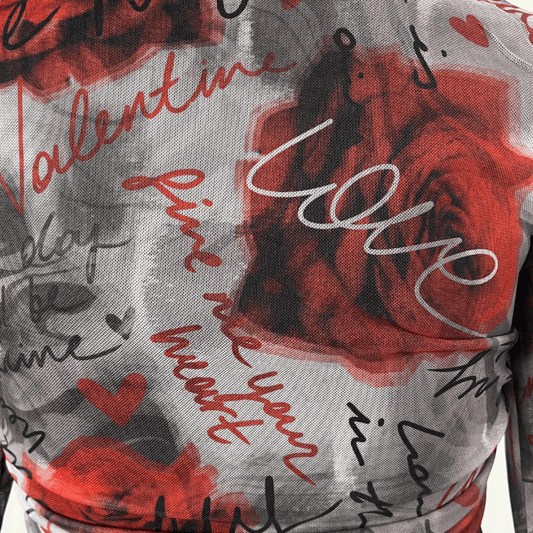 Fabric detail of the Valleygirl Floral Sheer Top