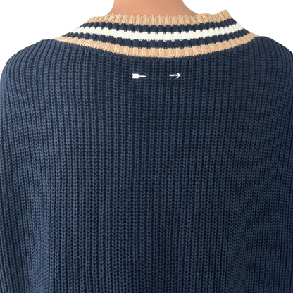 Back detail view of the The Upside Josette V Neck Knit Sweater