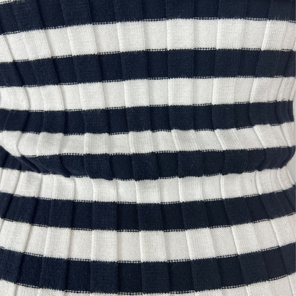 Ebby and I Black and White Stripped Knit Dress Large
