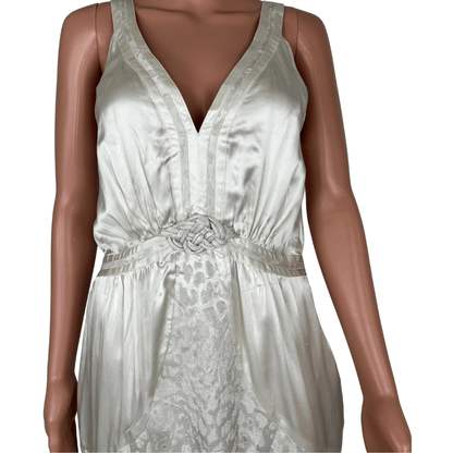 Seduce Silk Cream Mini Dress 10