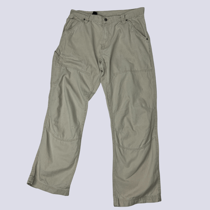 Front view of the ALCW men's beige trousers