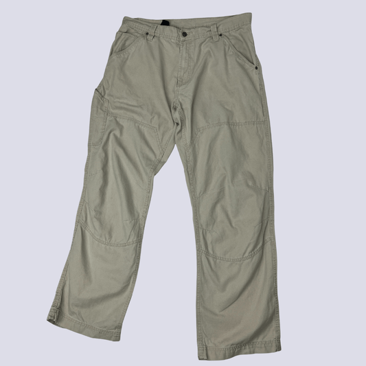 Front view of the ALCW men's beige trousers
