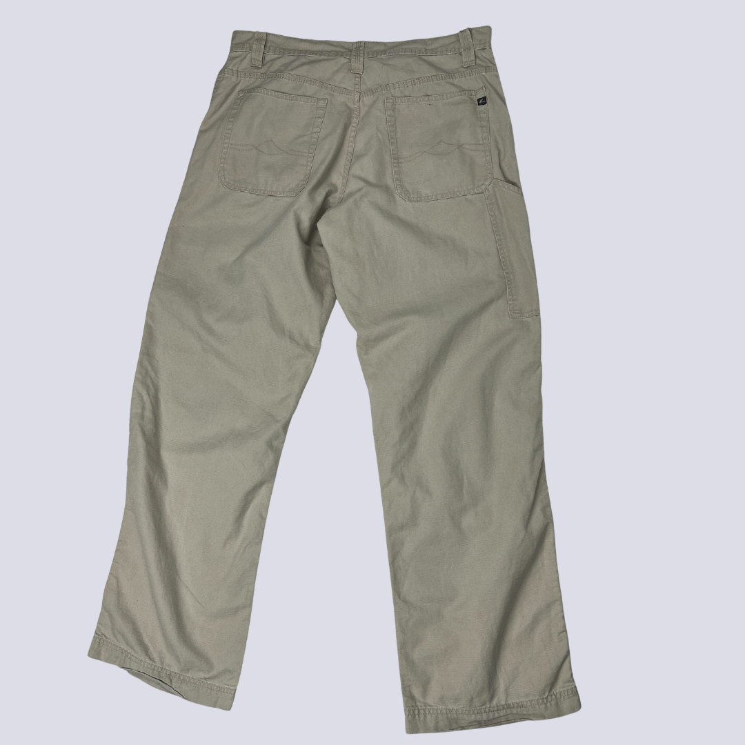 Back view of the ALCW men's beige trousers