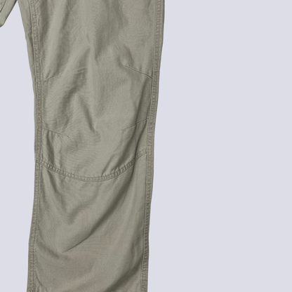 Leg detail view of the ALCW men's beige trousers