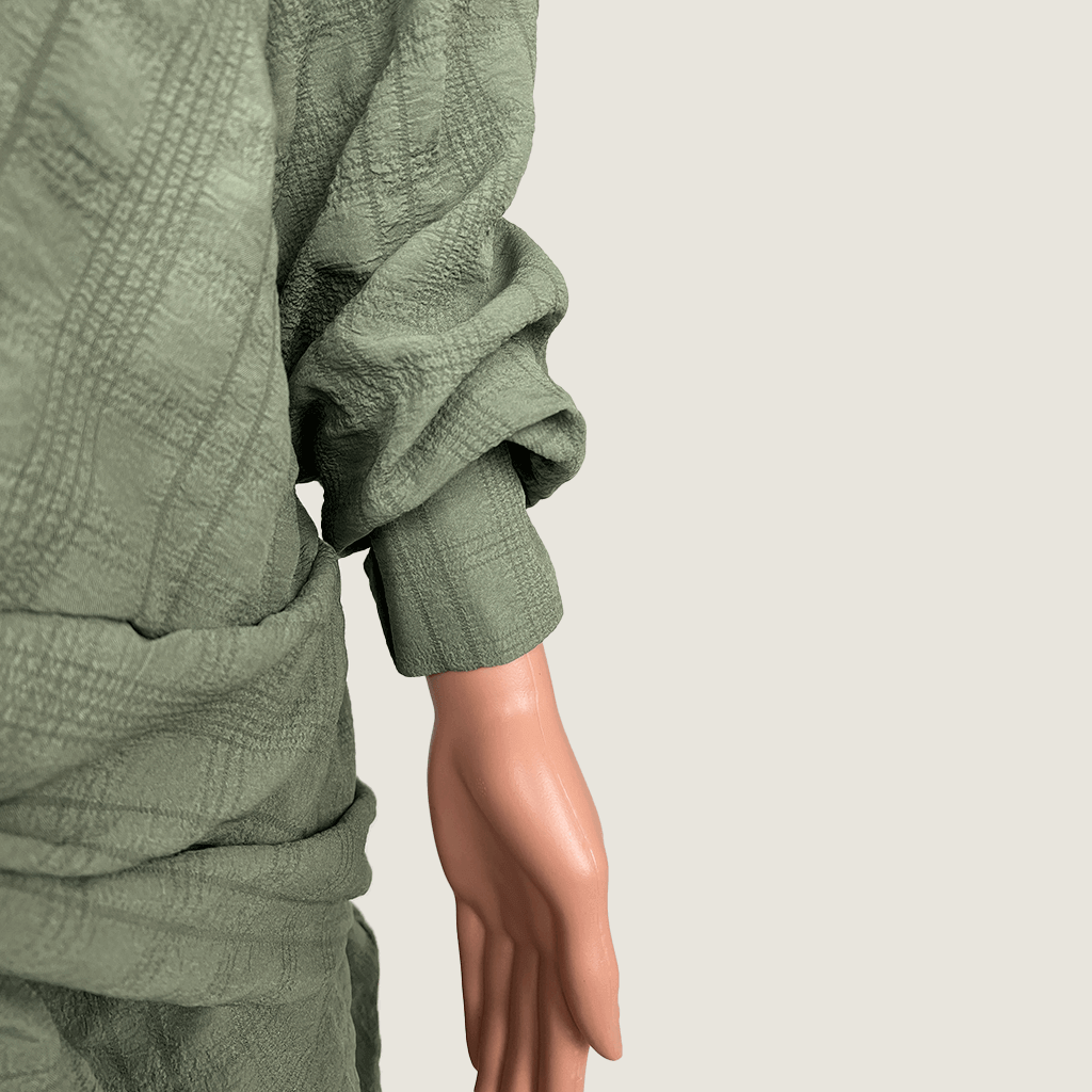 ASOS Design Knot Front Mini Shirt Dress Cuff Detail