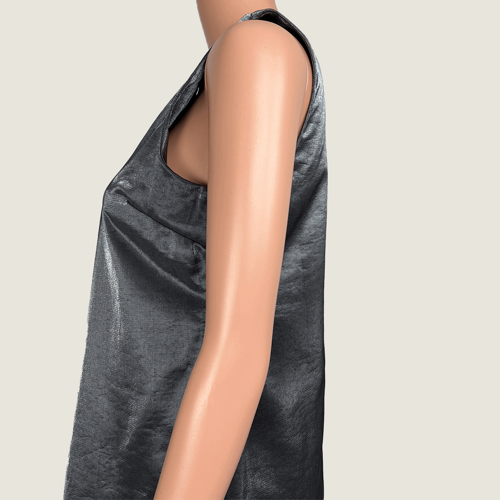 ASOS Metallic Silver Mini Dress Side Detail