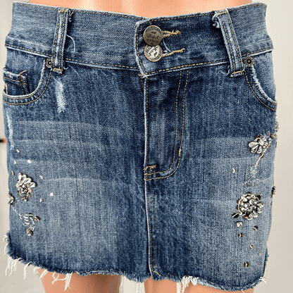 Abercrombie & Fitch Denim Mini Skirt Front Detail