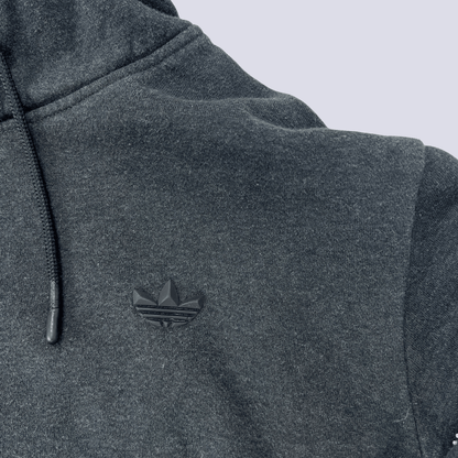Front Shoulder detail view of the Adidas Black Sports Hoodie Medium