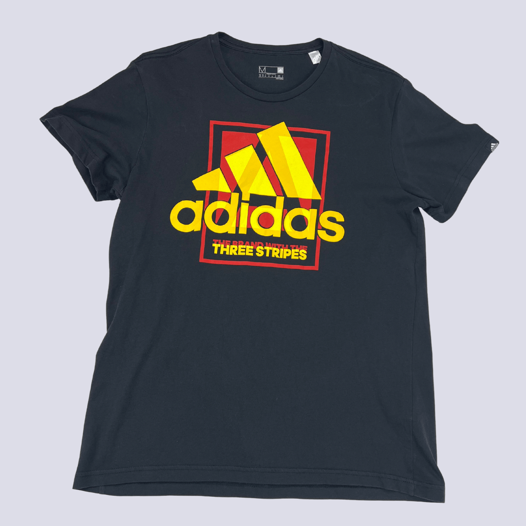 Front view of the Adidas three stripes Tee