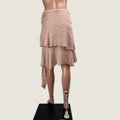 Alannah Hill Pink Wrap Silk Skirt Back