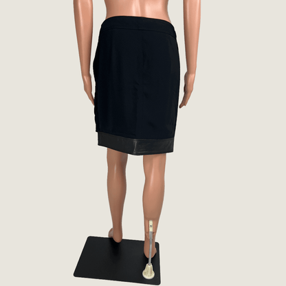 Back view of the Alexander Wang mini drape skirt