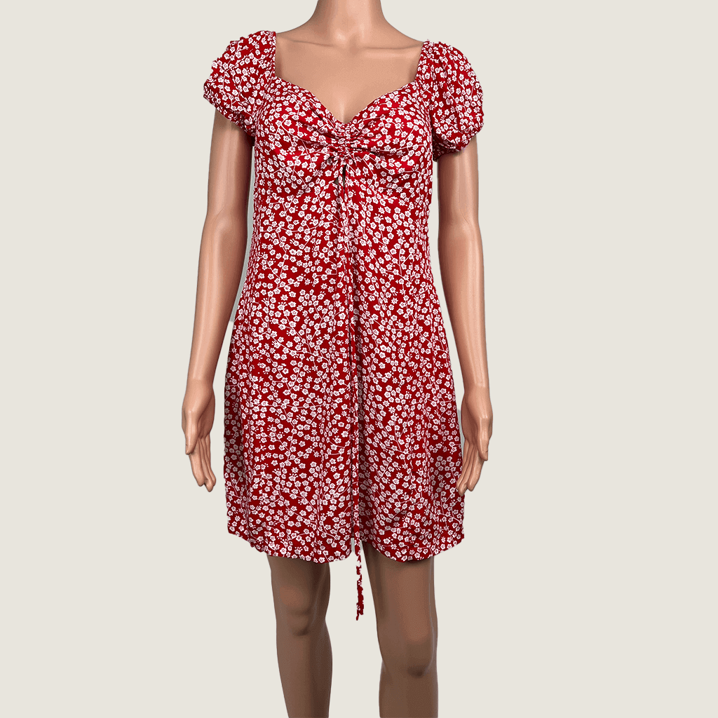 allabouteve Cherrie Shirred Mdi Dress Front