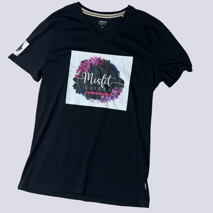 Front view of the Allgood Misfit chicks t-shirt