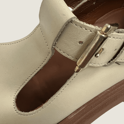 Detail view of the Buckle on the Alohas Chunky Diane Sandle