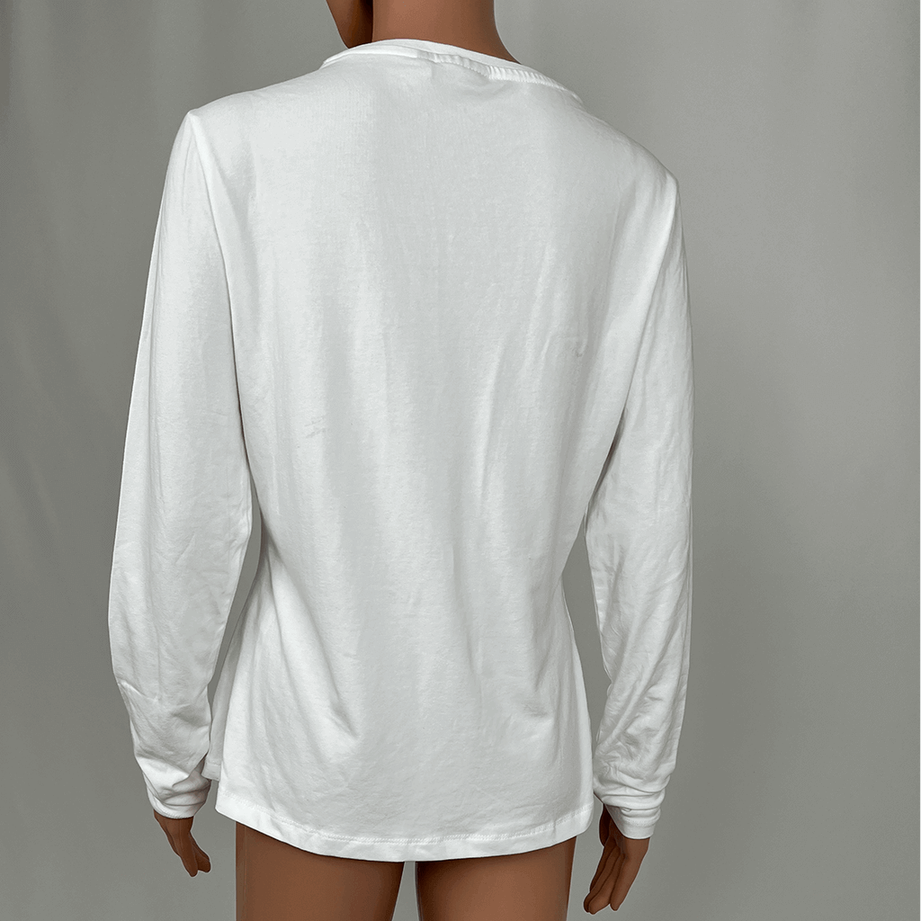 Asos Design White Long Sleeve T-Shirt Back