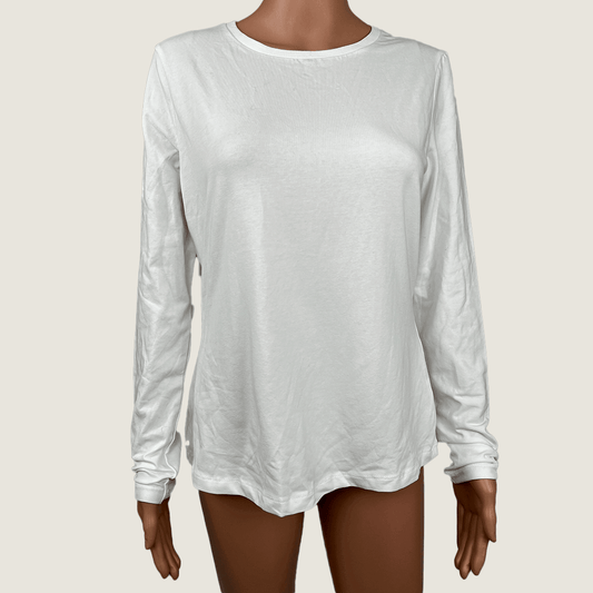 Asos Design White Long Sleeve T-Shirt Front