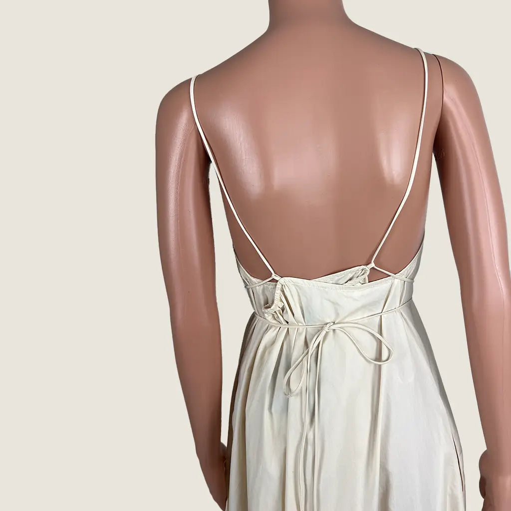 Back detail view of the Ave The Label Sleeveless Maxi Dress