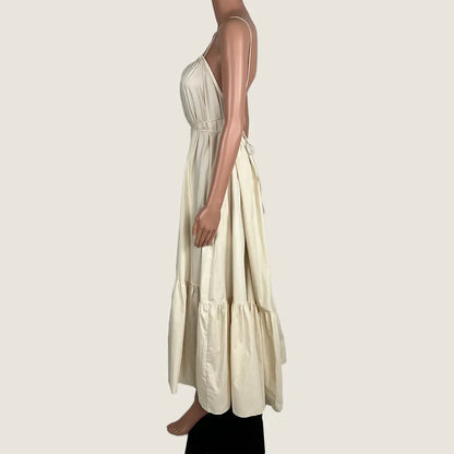 Side View of the Ave The Label Sleeveless Maxi Dress