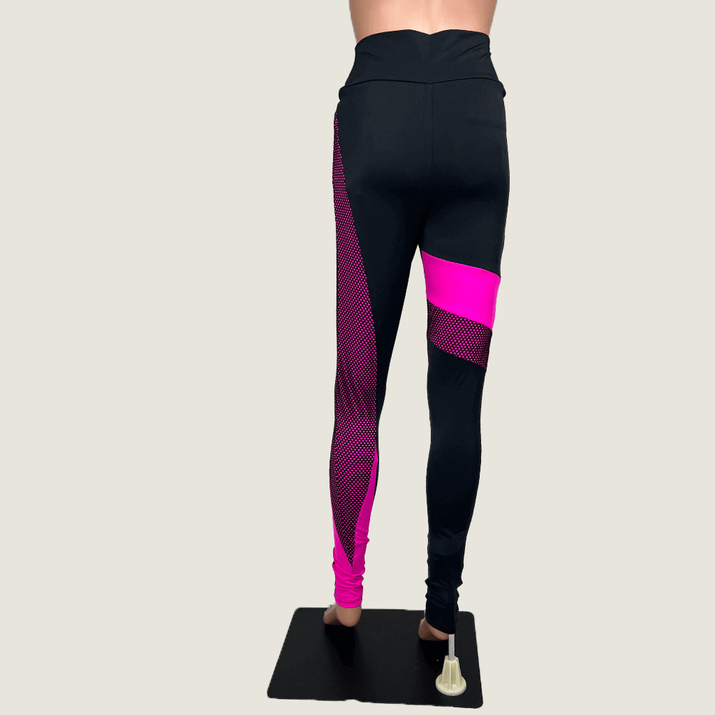 Balera Fishnet Colour Block Leggings Back