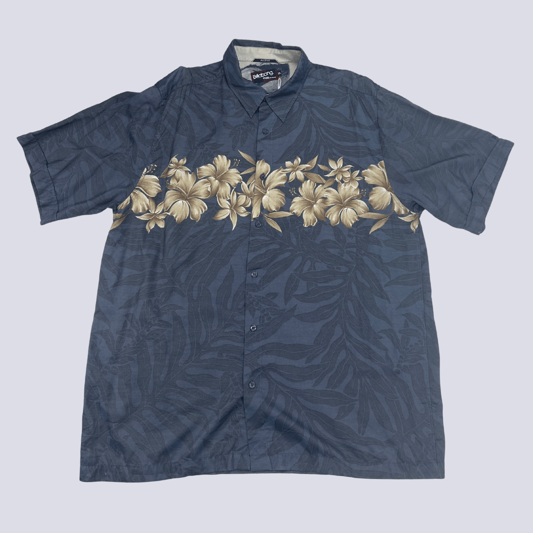 Front View of the Billabong Blue Hawaiian Shirt