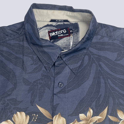 Front detail View of the Billabong Blue Hawaiian Shirt