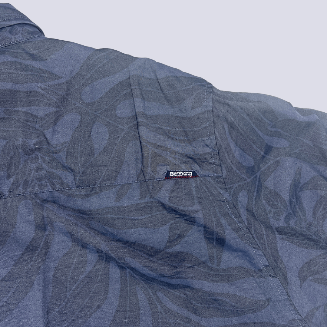 Shoulder detail View of the Billabong Blue Hawaiian Shirt