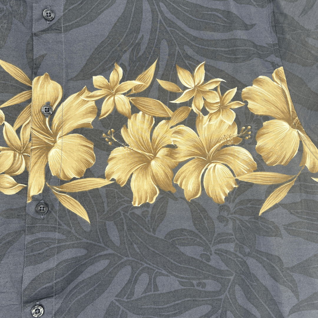 Front detail View of the Billabong Blue Hawaiian Shirt