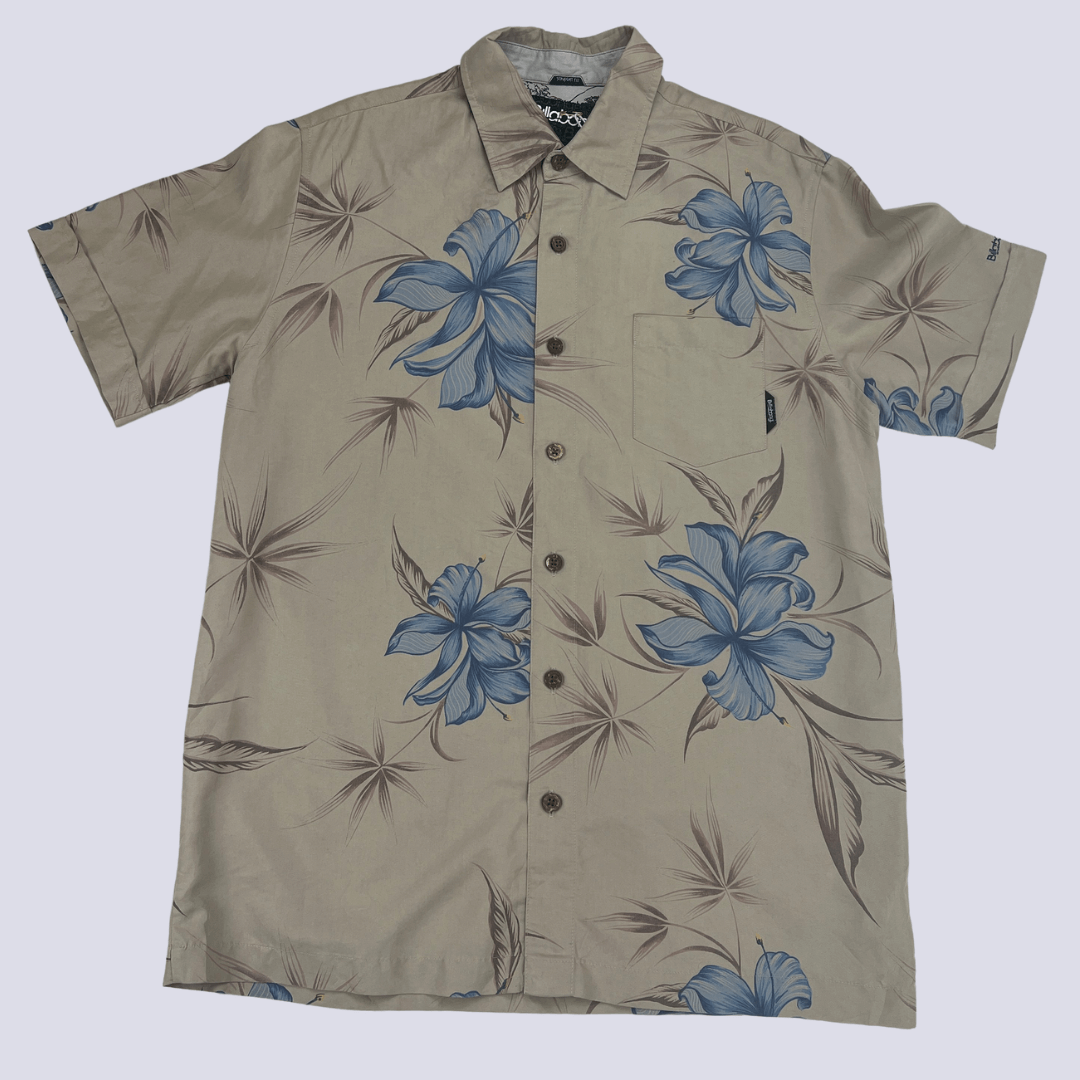 Front view of the Billabong Hawaiian Shirt Tan