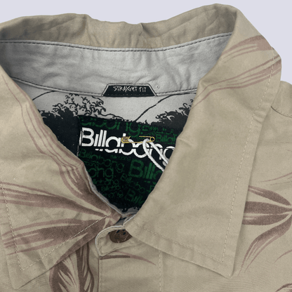Front detail view of the Billabong Hawaiian Shirt Tan