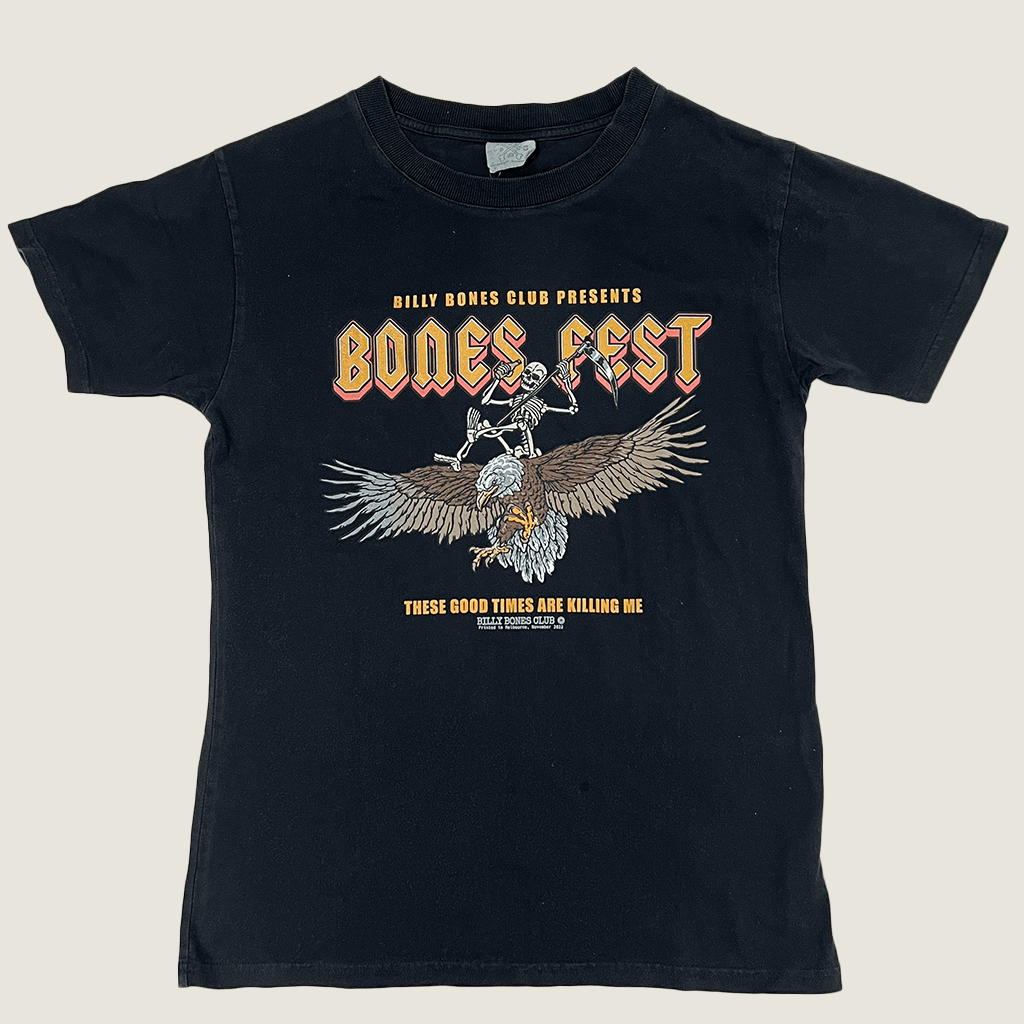 Billy Bones Fest Tee Skull On Flying Eagle
