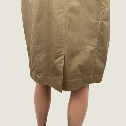 Biz Corporates Women's Traveller Skirt Tan Hem Detail