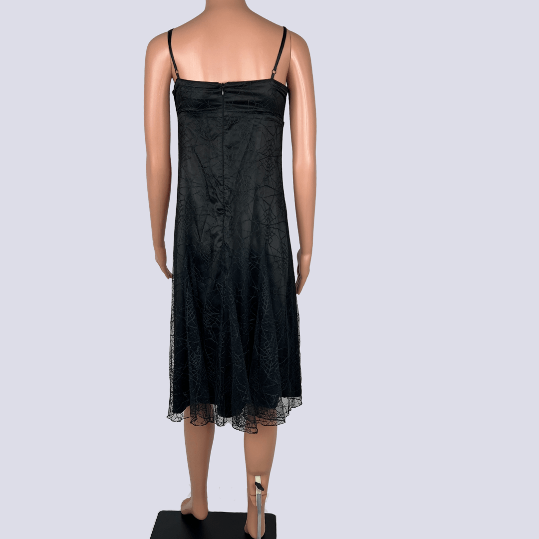 Back view of the Black Friday web lace dress