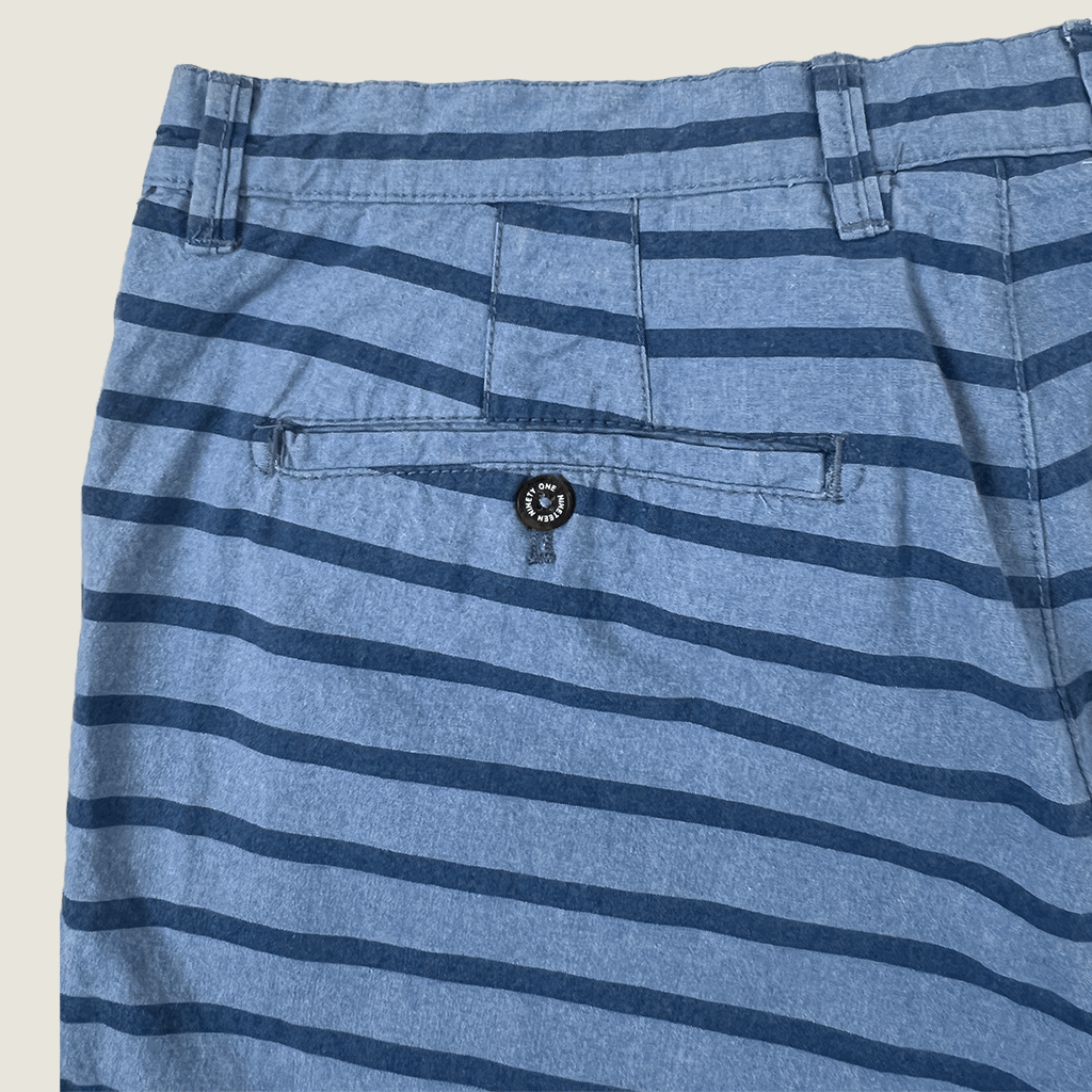 Brunswick Garments Men's Striped Shorts Back Pocket