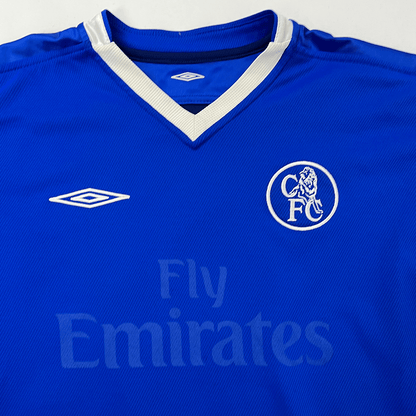 Vintage Chelsea Umbroe Lampard #8 Home 2001-2005 Jersey Collar Detail