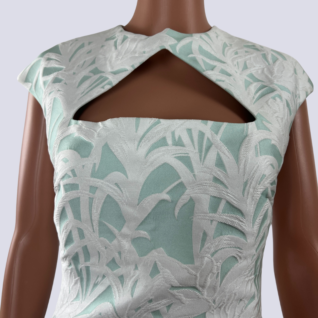 Front view of the Carla Zampatti floral midi dress