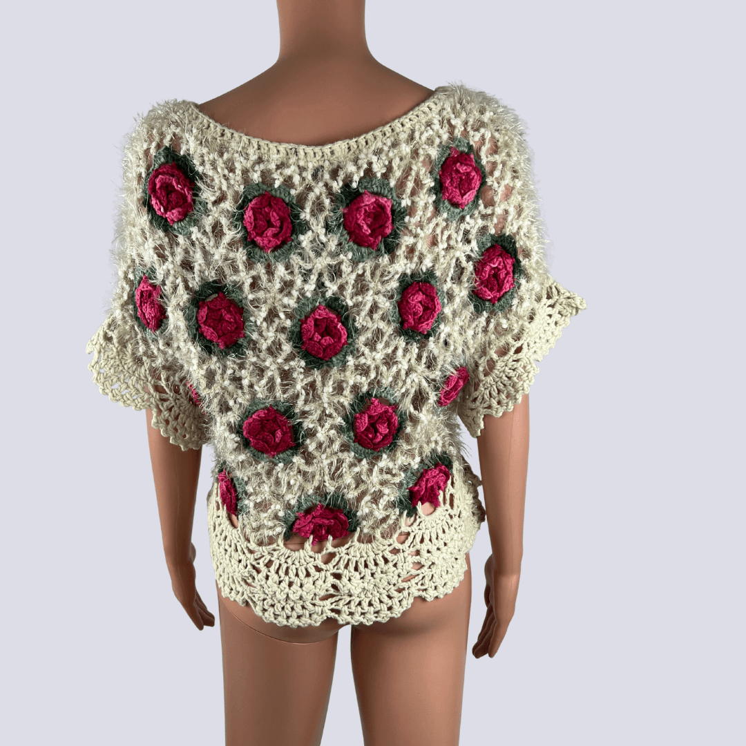 Back view of the Caroline Morgan crochet top