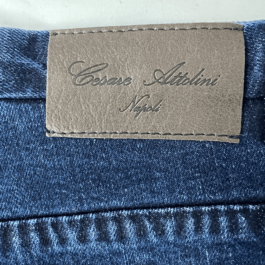 Back detail view of the C Attolini Denim Trouser