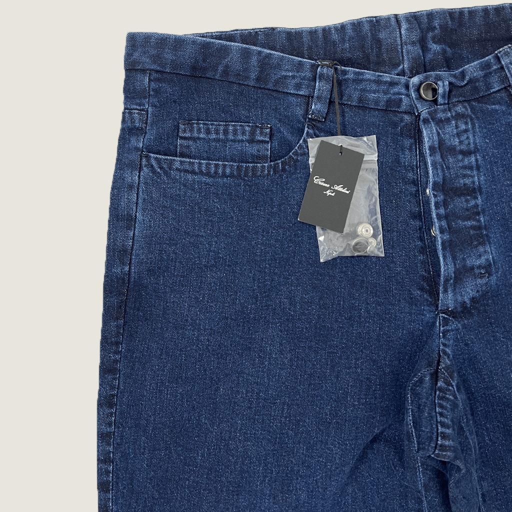 Front detail view of the C Attolini Denim Trouser