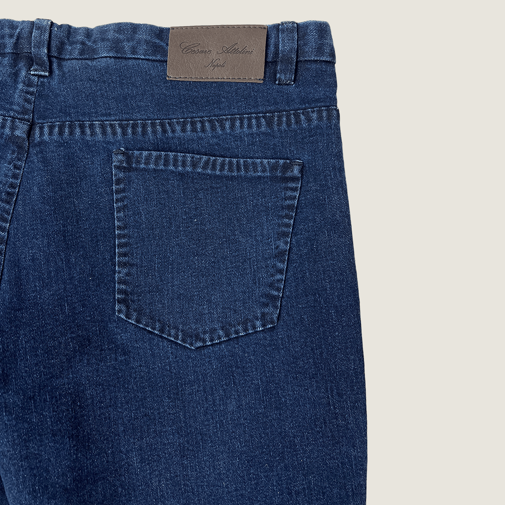 Side detail view of the C Attolini Denim Trouser