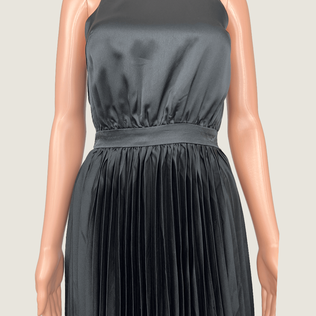 Chancery Pleated Maxi Dress Waist Detail