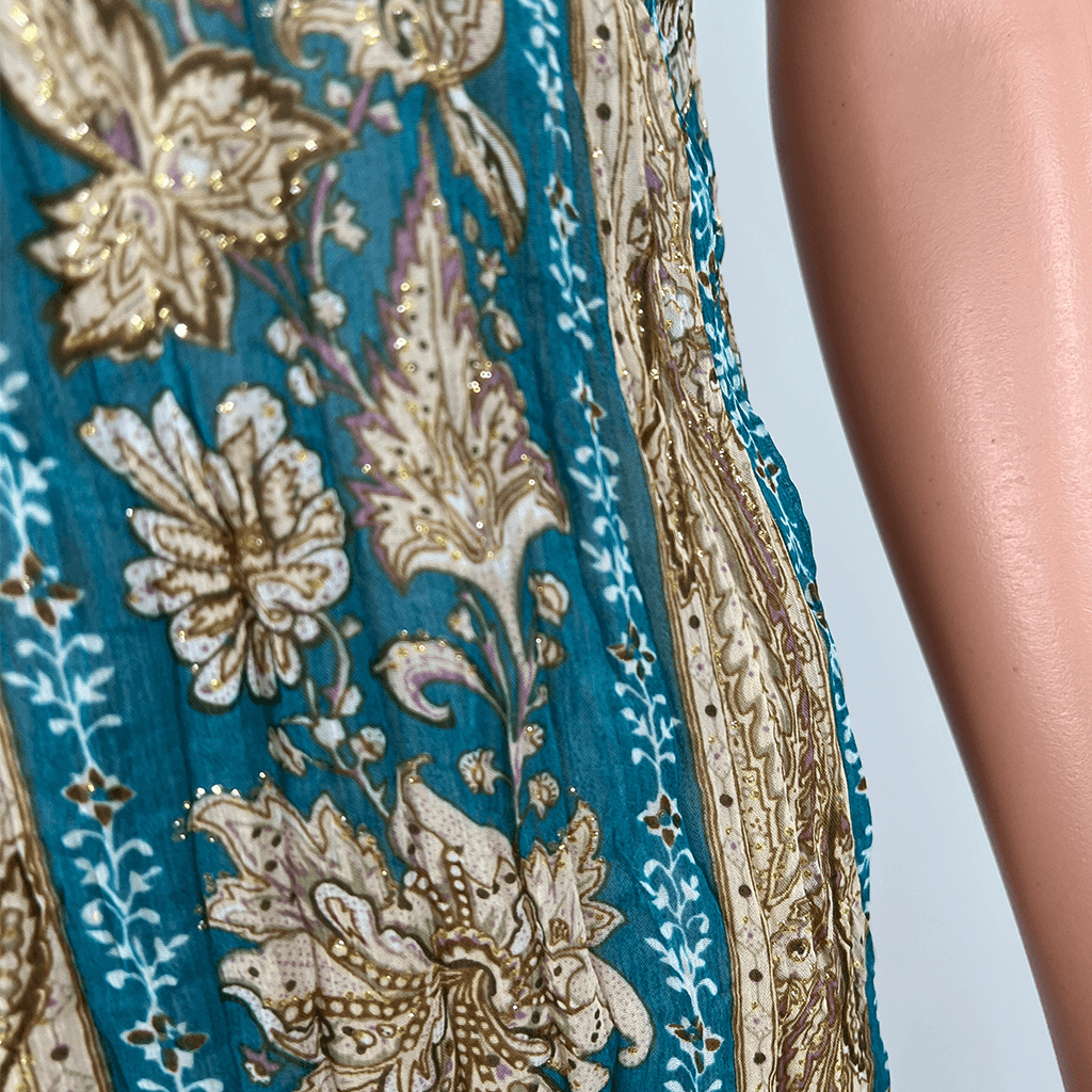 Cherrie Paisley Slip Dress Fabric Detail