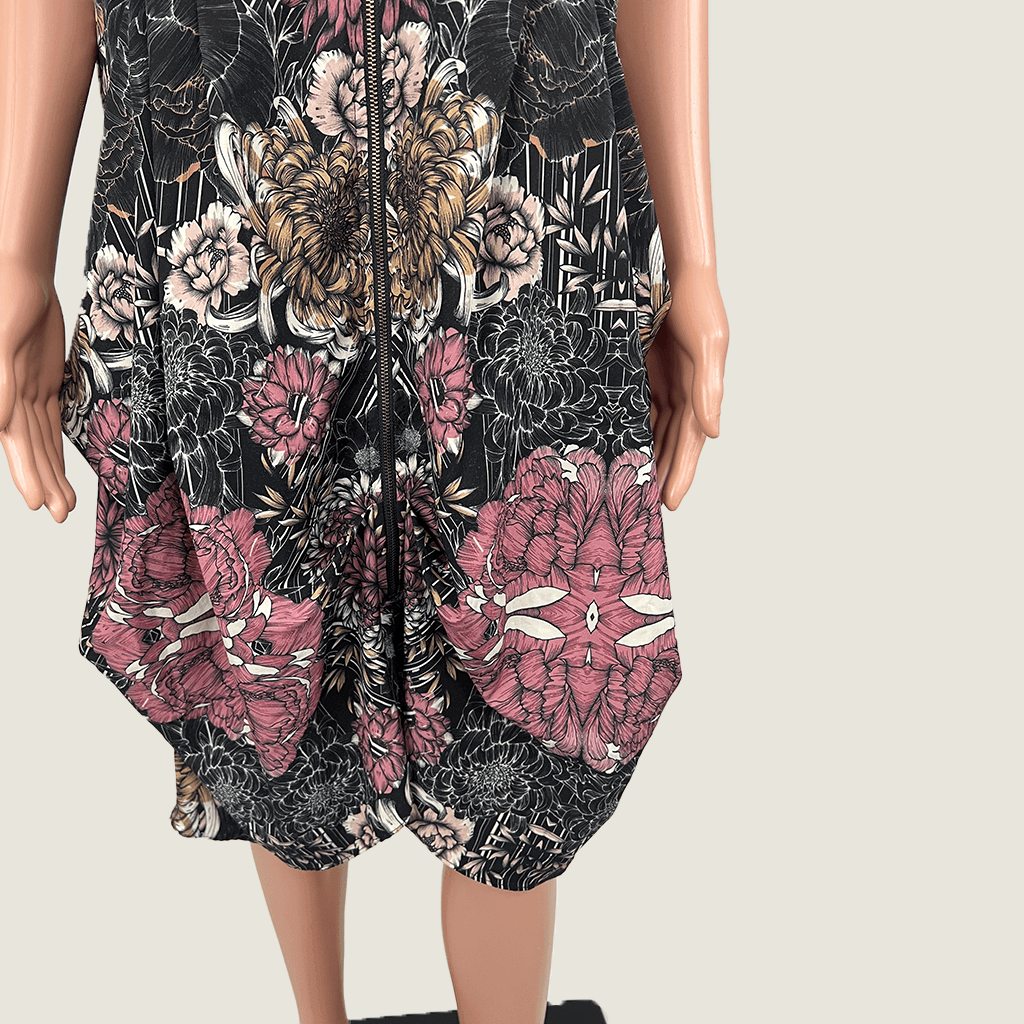 City Chic Summer Floral Midi Dress Hem Detail