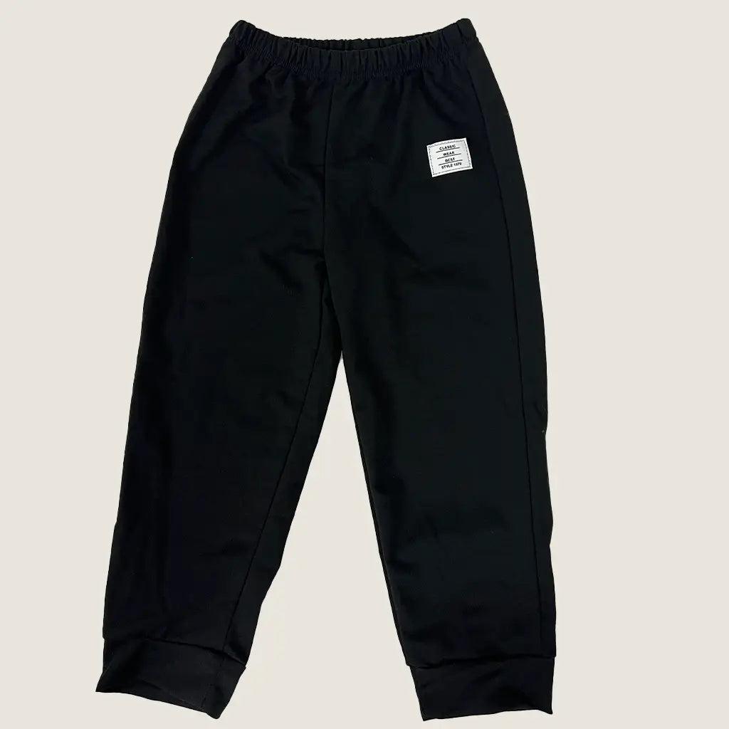 Front View of Classic Wear Boys Sweat Pant in Black