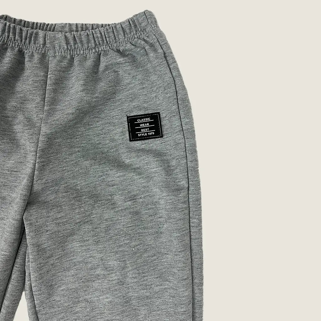 Front Detail View of Classic Wear Boys Sweat Pant in Black