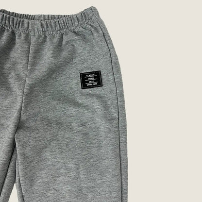 Front Detail View of Classic Wear Boys Sweat Pant in Black