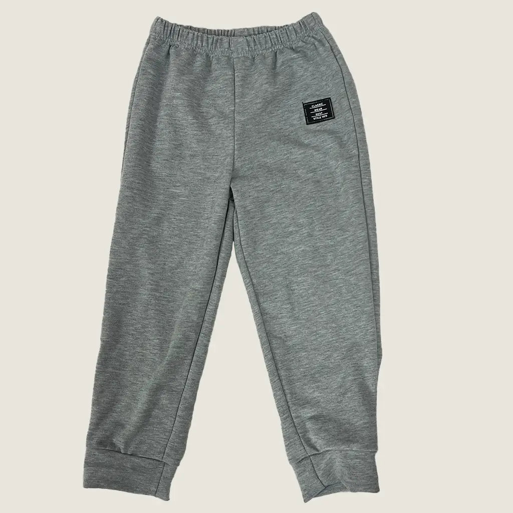 Front View of Classic Wear Boys Sweat Pant in Grey