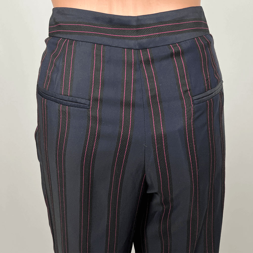Claudie Pierlot Stripe Straight Cut Trouser Back Detail