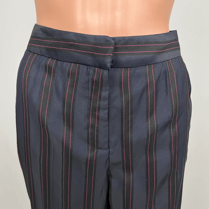 Claudie Pierlot Stripe Straight Cut Trouser Waist Detail