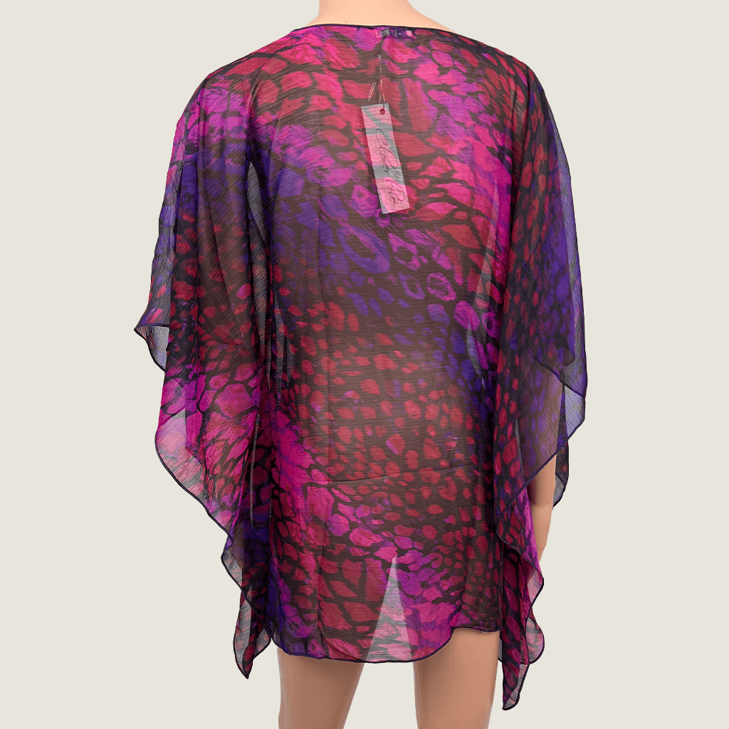 Clover Love Kaftan Style Crepe Butterfly Top Back